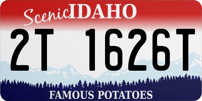 ID license plate 2T1626T