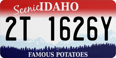 ID license plate 2T1626Y