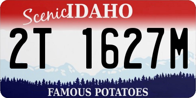 ID license plate 2T1627M
