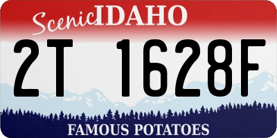 ID license plate 2T1628F