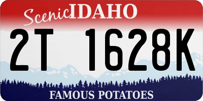 ID license plate 2T1628K