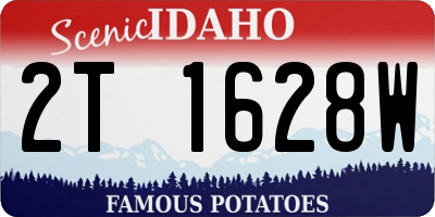 ID license plate 2T1628W