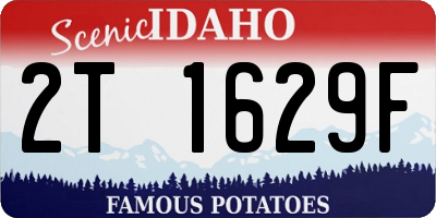 ID license plate 2T1629F