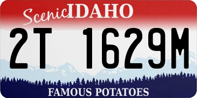 ID license plate 2T1629M