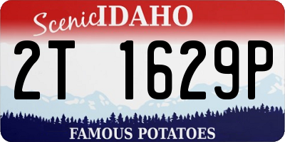 ID license plate 2T1629P