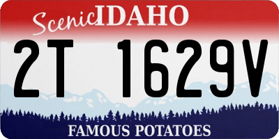 ID license plate 2T1629V
