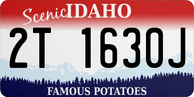 ID license plate 2T1630J