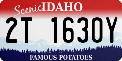 ID license plate 2T1630Y