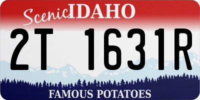 ID license plate 2T1631R