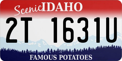 ID license plate 2T1631U