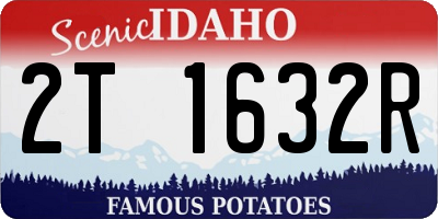 ID license plate 2T1632R