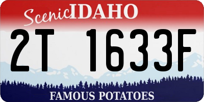 ID license plate 2T1633F