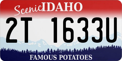 ID license plate 2T1633U