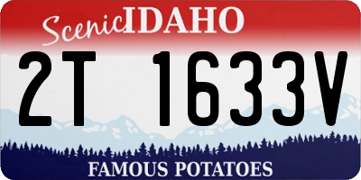ID license plate 2T1633V