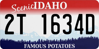 ID license plate 2T1634D