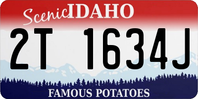 ID license plate 2T1634J