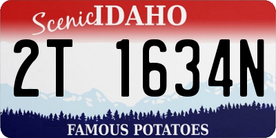 ID license plate 2T1634N