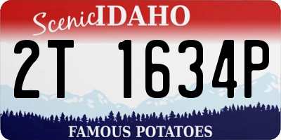 ID license plate 2T1634P