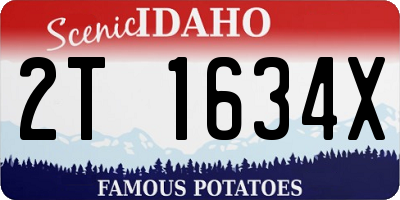 ID license plate 2T1634X