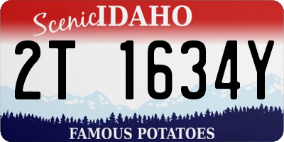ID license plate 2T1634Y