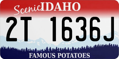 ID license plate 2T1636J