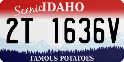 ID license plate 2T1636V