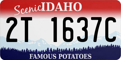 ID license plate 2T1637C