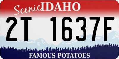 ID license plate 2T1637F