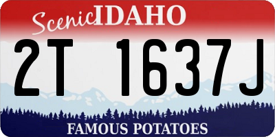 ID license plate 2T1637J