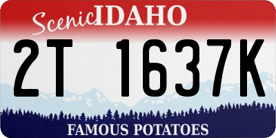 ID license plate 2T1637K