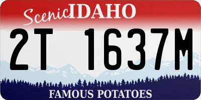 ID license plate 2T1637M