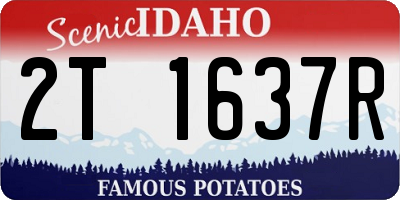 ID license plate 2T1637R