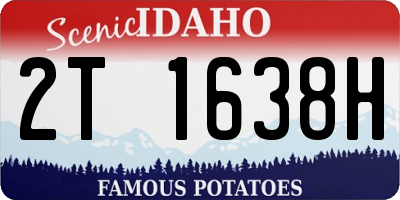 ID license plate 2T1638H