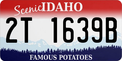 ID license plate 2T1639B