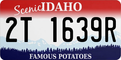 ID license plate 2T1639R