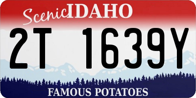 ID license plate 2T1639Y