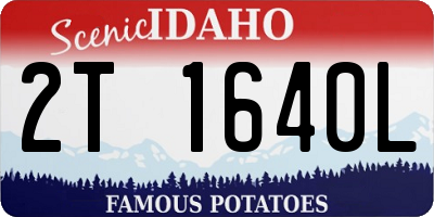 ID license plate 2T1640L