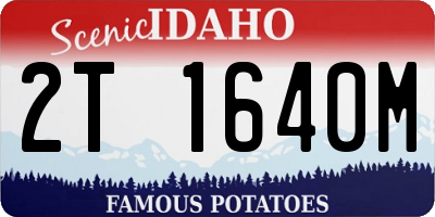 ID license plate 2T1640M