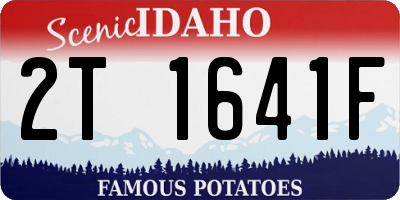 ID license plate 2T1641F