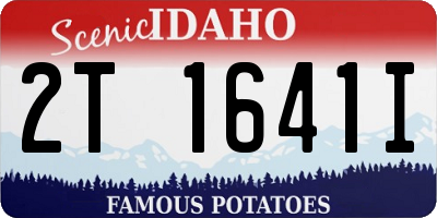 ID license plate 2T1641I