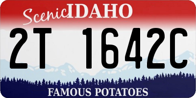 ID license plate 2T1642C