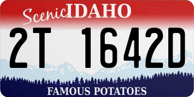 ID license plate 2T1642D