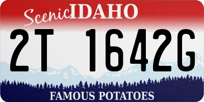 ID license plate 2T1642G