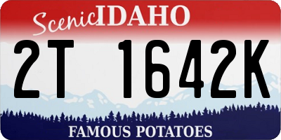 ID license plate 2T1642K