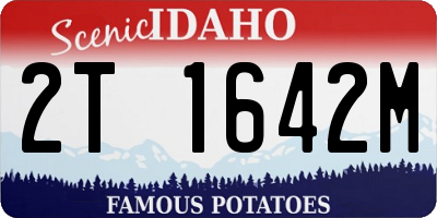 ID license plate 2T1642M