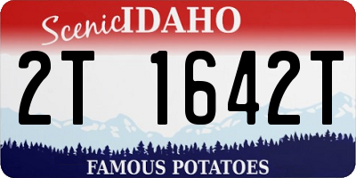ID license plate 2T1642T