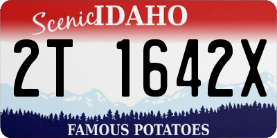 ID license plate 2T1642X