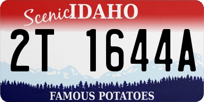 ID license plate 2T1644A