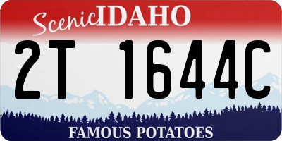 ID license plate 2T1644C