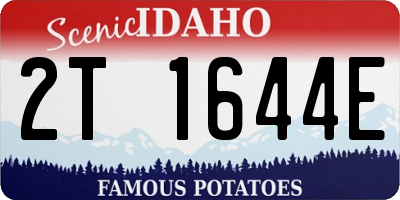 ID license plate 2T1644E